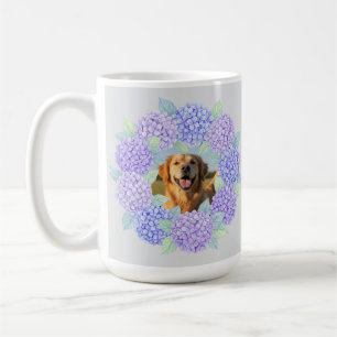 Mug Couronne de hortensia personnalisée avec photo de