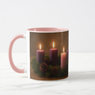 Mug Couronne de l'Avent traditionnelle Troisième diman