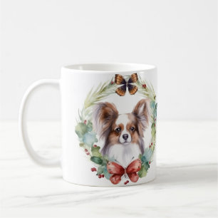 Mug Couronne de Noël festive Papillon
