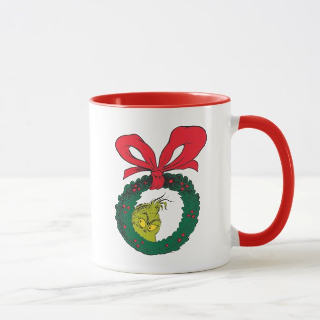 Mug Couronne de Noël | Grinch Classique (Droite)