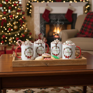 Mug Couronne de Noël personnalisée