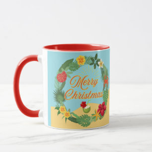 Mug Couronne de Noël tropicale