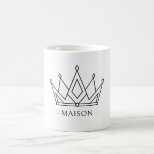 Mug Couronne de nom de famille personnalisée