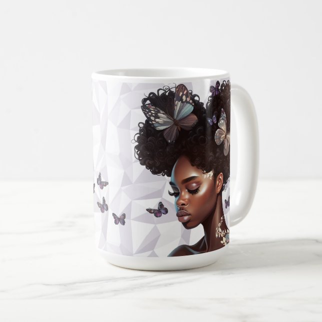 Mug Couronne de papillon Sérénité Art (Devant droit)