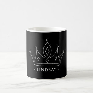Mug Couronne de princesse Nom de famille personnalisé