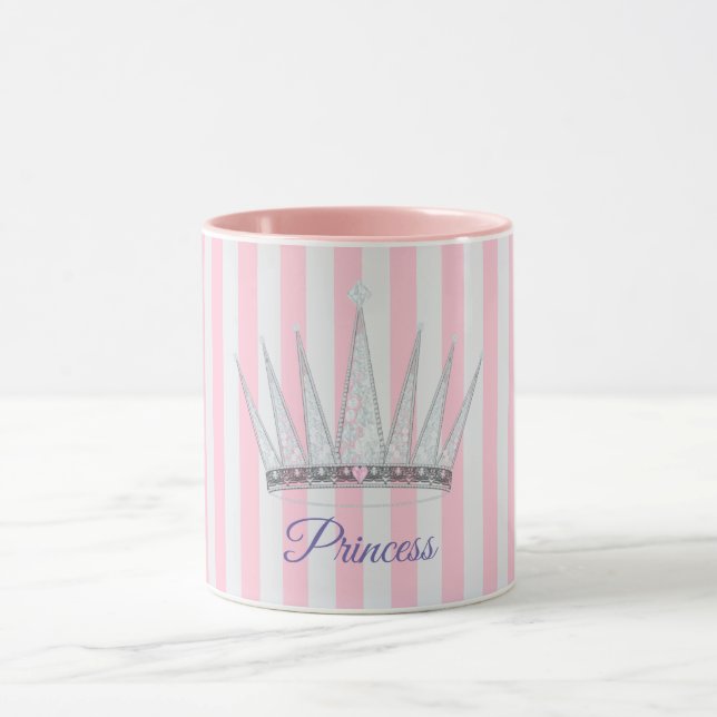 Mug Couronne de princesse royale rayée (Centre)