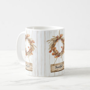 Mug Couronne de remerciement de Thanksgiving d'automne