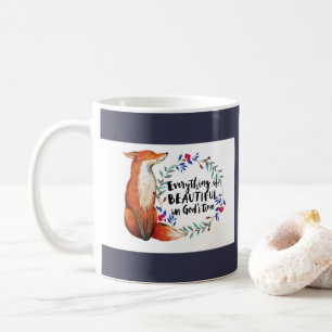 Mug Couronne de renard à l'aquarelle au temps des dieu