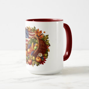 Mug Couronne de Thanksgiving dinde USA/Américain
