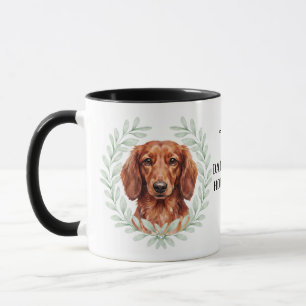 Mug Couronne d'eucalyptus Dachshund rouge Hound Chien 