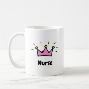 Mug Couronne d'infirmière princesse rose Art