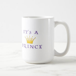 Mug Couronne d'or "It's a Prince" avec police Wizard