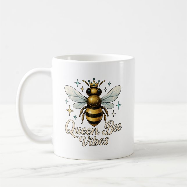 Mug Couronne d'or Queen Bee Vibes (Gauche)