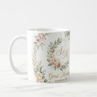 Mug Couronne Fleurie Personnalisée S&M Bonjour