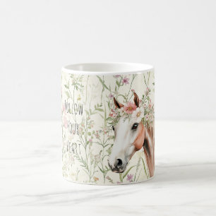 Mug Couronne florale de cheval