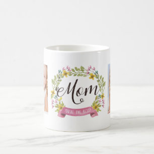 Mug Couronne florale   Modèle photo pour maman