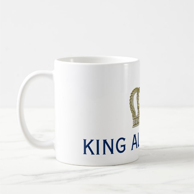 Mug Couronne royale d'or III + votre backgr. et idées (Gauche)