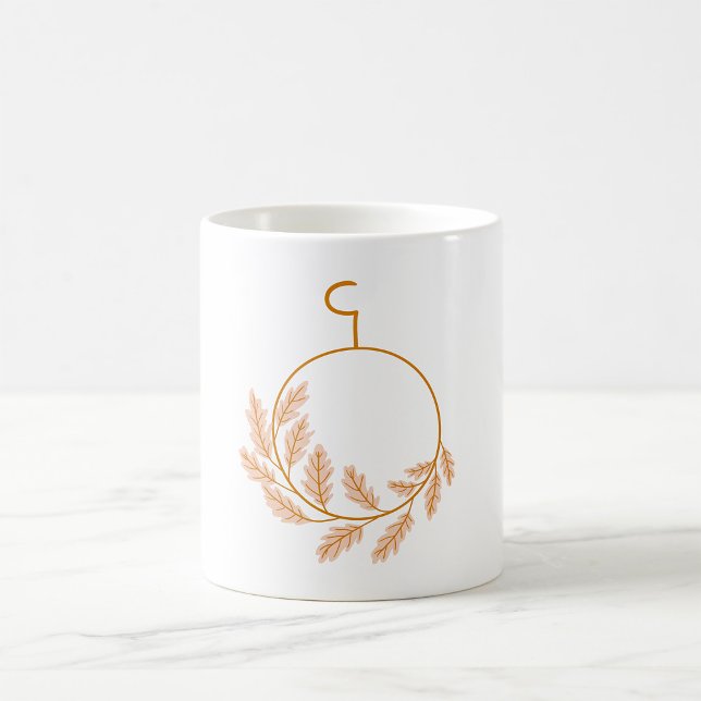 Mug Couronne végétale minimaliste Neutre moderne (Créateur téléchargé)