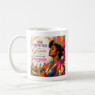 Mug Couronnée par la grâce. Animée par un but