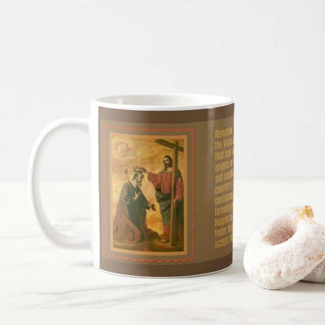Mug Couronnement de St Joseph par Jésus Memorare (Avec donut)