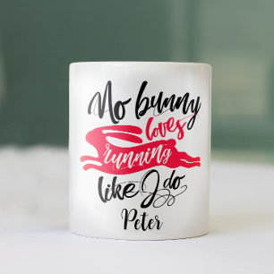 Mug Course à l'amour Lapin Rouge Drôle Motivation Écri