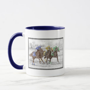 Mug Course à trois chevaux - Cou et Cou