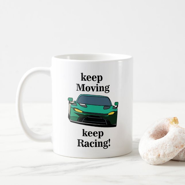 Mug Course automobile Racer Anniversaire (Avec donut)