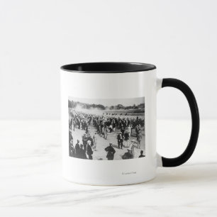 Mug Course de chevaux en photographie de Saratoga