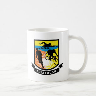 Mug course de course de vélo de bain de triathlon
