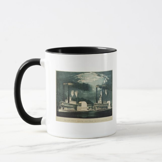 Mug Course de minuit sur le Mississippi, 1875 (Gauche)