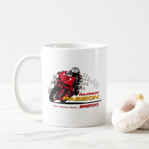 Mug Course de Superbike Passion Maximale Graphique de