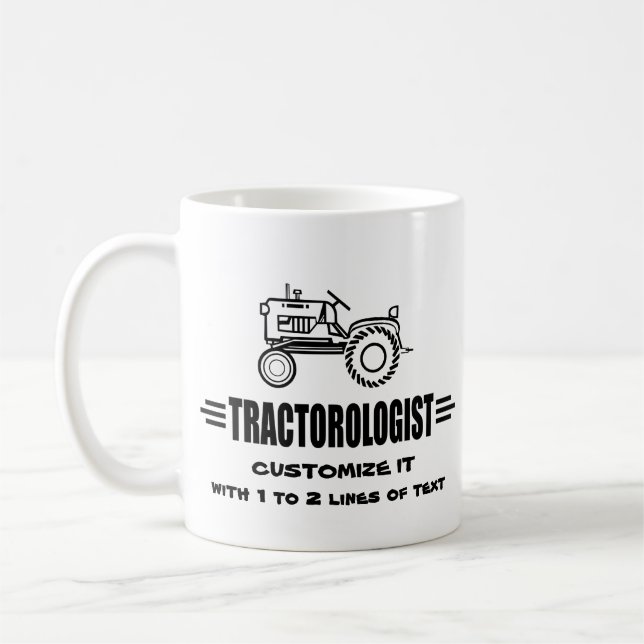 Mug Course de tracteurs humoristiques (Gauche)