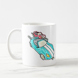 Mug Course de voitures à crémaillère