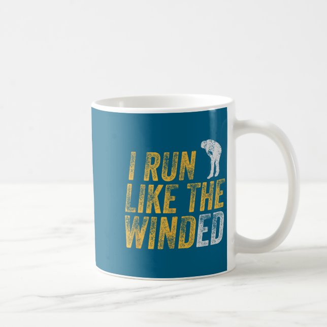 Mug Course drôle comme un vent essoufflé Pun (Droite)