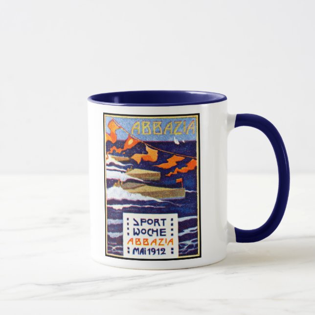 Mug Course en bateau de vitesse Abbazia 1912 (Droite)