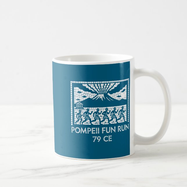 Mug Course fun à Pompéi 79 ap. J.-C. - Professeur d'hi (Droite)