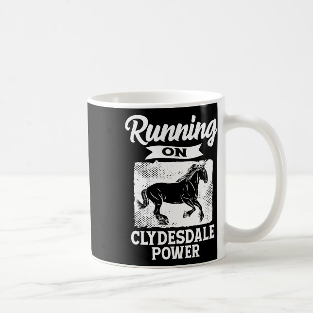 Mug Course Sur Clydesdale Power Horseback équitation (Droite)