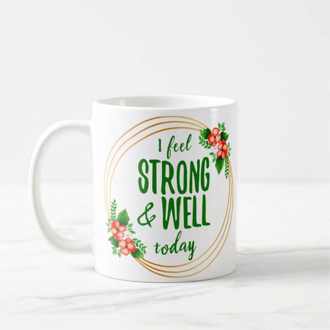 Mug courtes affirmations sur la force et le bien-être (Gauche)