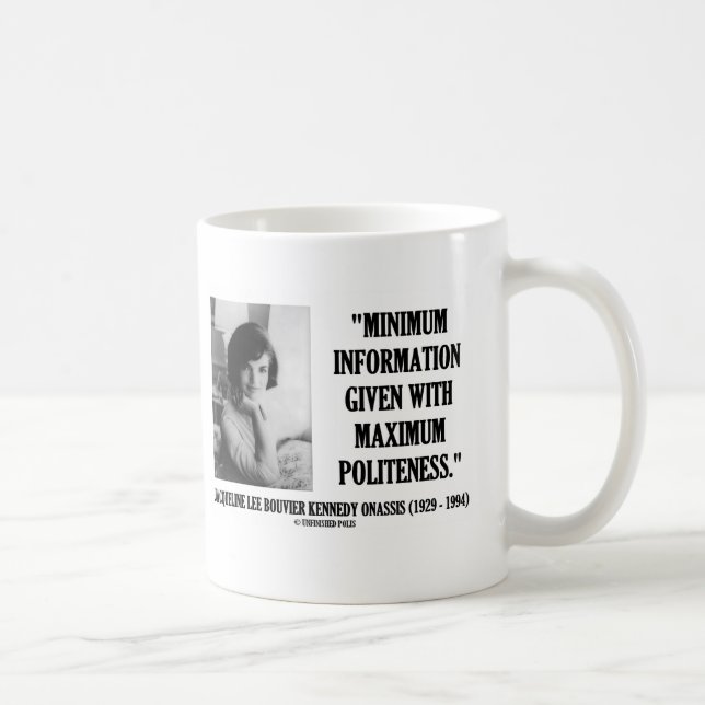 Mug Courtoisie minimum de l'information de Jacqueline (Droite)