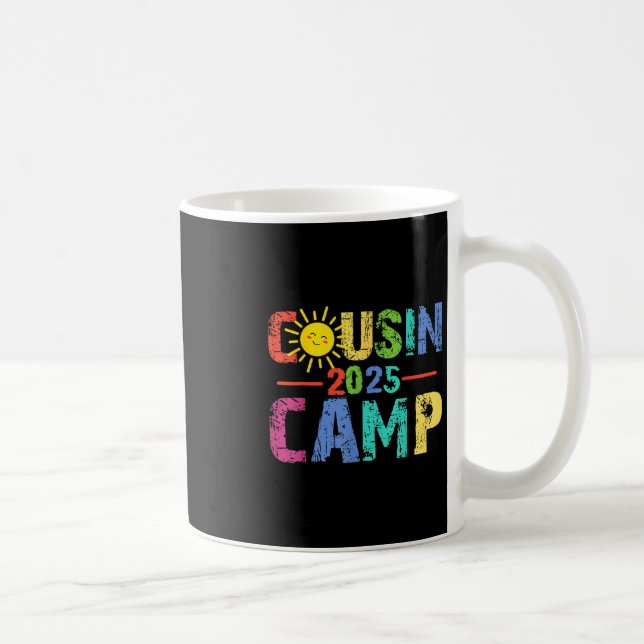Mug Cousin Camp 2025 Camping Feu de camp Vacances d'ét (Droite)