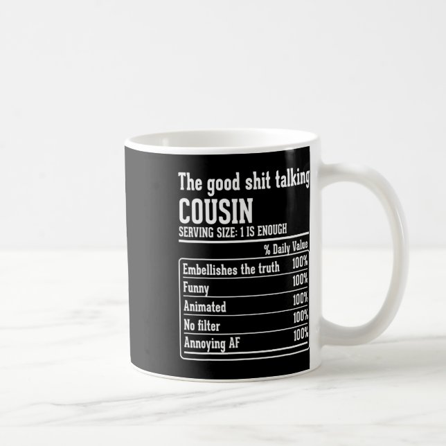 Mug Cousin Crew Faits nutritionnels La Co-parlant qui  (Droite)