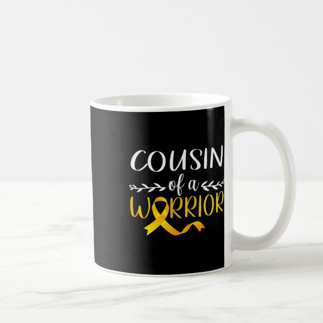 Mug Cousin d'un guerrier Ruban de sensibilisation au c (Droite)