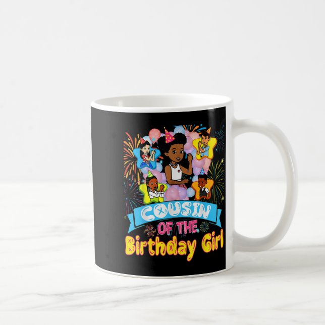 Mug Cousin Of Birthday Girl Gracie Birthday Dolls Girl (Droite)