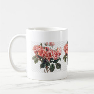 Mug Coussin Décoratif Bouquet de Roses Roses – Éléganc