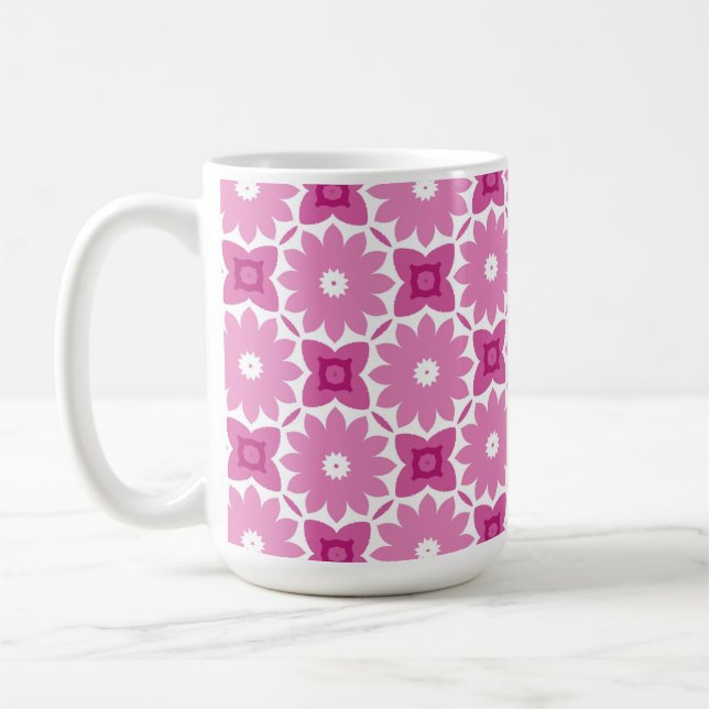 Mug Coussin PP 80 : 2 sur 3 fleurs roses (Gauche)