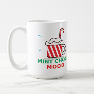 Mug coussin rond mignon mood choco menthe