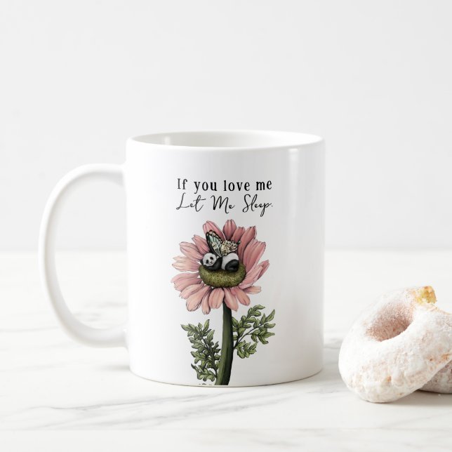 Mug Coussin rose couchage Panda Ours Fée Jeu d'oreille (Avec donut)