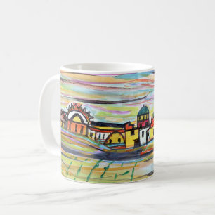 Mug Coussins de café à l'aquarelle unique