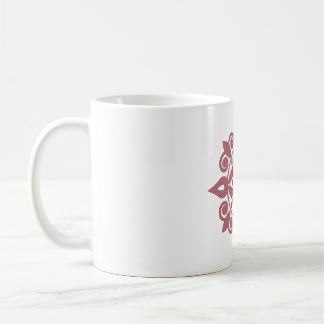 Mug Coussins ronds Mandala Design frais (Gauche)