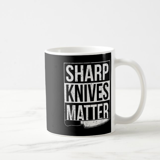 Mug Couteaux Sharp, Cuisinier Drôle Chef Culinaire Drô (Droite)